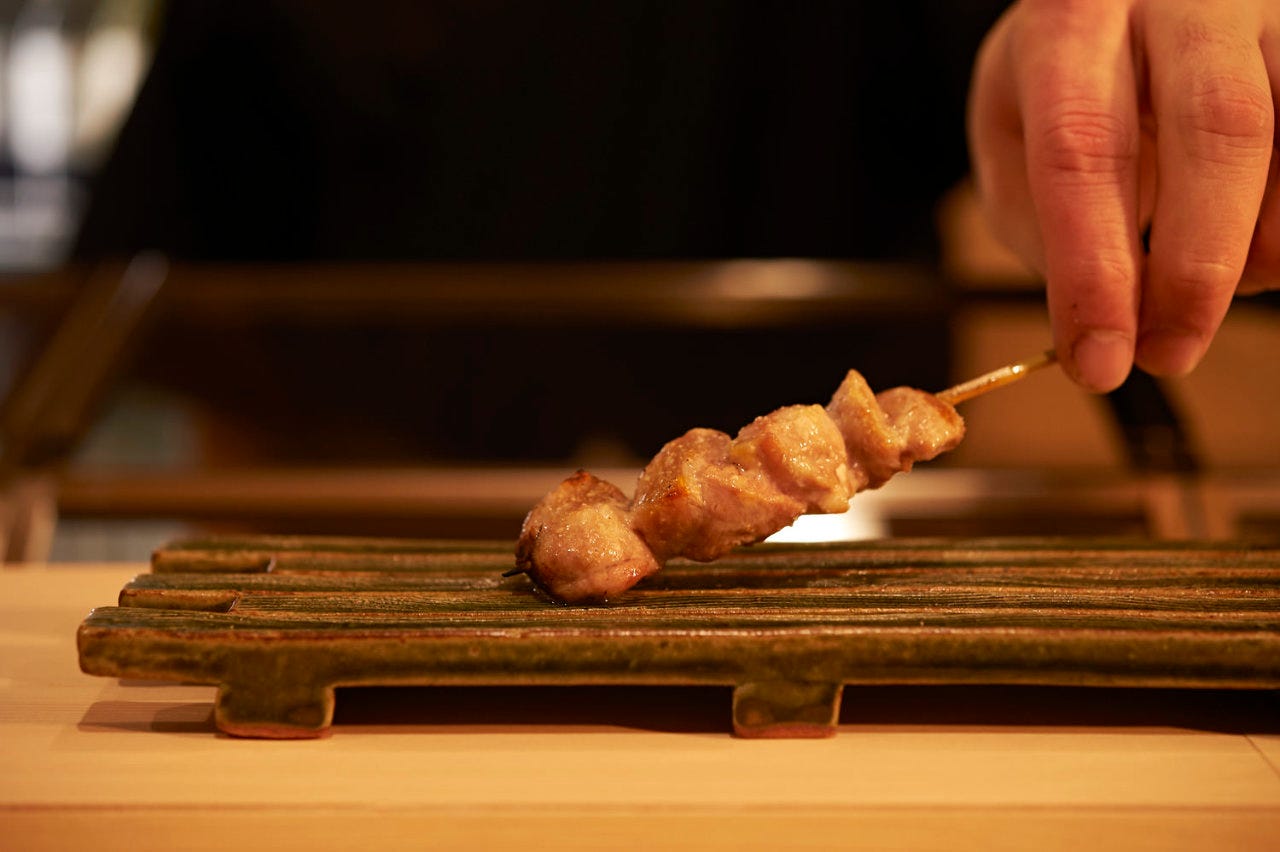 『COREDOサブスク』が使える『COREDO室町テラス』の『やきとり お㐂樂』の焼鳥画像