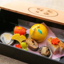 新鮮な海の幸や旬食材を使った京料理