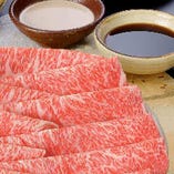 追加のお肉　※写真は和牛特選霜降肉です。