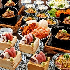 自慢の肉豆冨や鮪とたこの刺盛等全8品+飲み放題付3600円☆