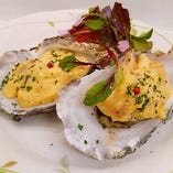 牡蠣のグラタン　岩手県広田湾の牡蠣をご注文頂いてから殻を開けて調理します。