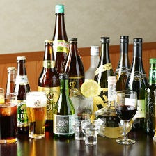 【エビスビール・キリン一番搾り含むアルコール飲み放題付き(90分)】会席　￥5,720(税込)