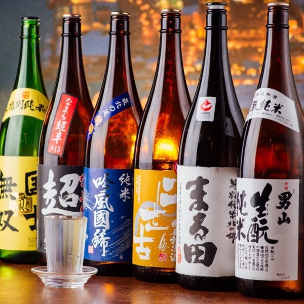 新鮮な海鮮との相性抜群な日本酒豊富に揃えております。