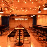 同ビルの地下１Fには「GREEN'S LINE」上質な空間を最大立食70名様までご利用可能！40名様～