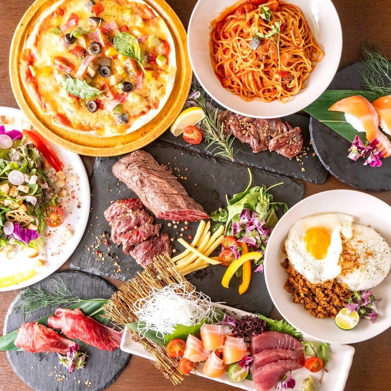 スタンダードプラン全日OK焼き鳥、串カツ、たこ焼きの料理イメージ