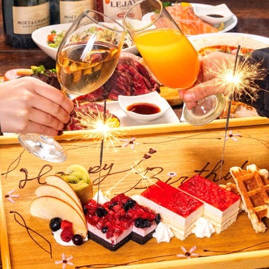 個室居酒屋 ゆめ八プレミアム 難波店 食べ飲み放題_+1100円でプレート&シャンパン付