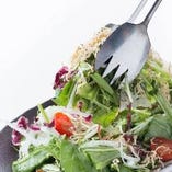 ホーレン草と水菜のサラダ