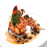 高級食材のオマール海老を使った海老料理を多数ご用意。