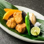純鶏名古屋コーチン竜田揚げと季節野菜