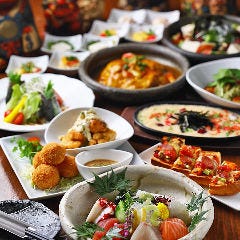 【ぐるなび限定】選べるお鍋・鮮魚造り6種など充実の創作料理全10品＆飲み放題『鬼に金棒コース』