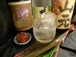 こだわり焼酎、日本酒、ワイン
種類豊富なお酒で今宵も夢心地