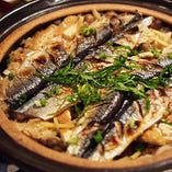 秋刀魚のと生姜の土鍋炊き込みご飯