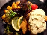 宴会お料理！アンチョビポテト&白身魚のタルタルソース
