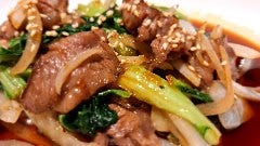 石垣牛と青野菜のバター醤油炒め