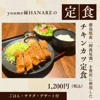 youme縁 HANARE_藤枝駅南口で【ランチ】|徳島県産「阿波尾鶏」を贅沢に使用したチキンカツ定食 1200円(税込)