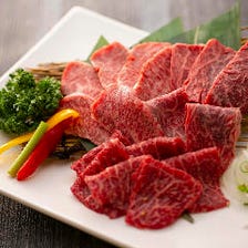 【カウンター席限定 焼肉セット(250g)】ひとり飲みにおすすめ！人気ハラミ・バラ・ロースをお得に楽しめる