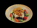京豆腐とひじきと九条ねぎのサラダ