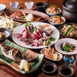 和牛と鮮魚を満喫するコースは3h飲み放題付3500円～！