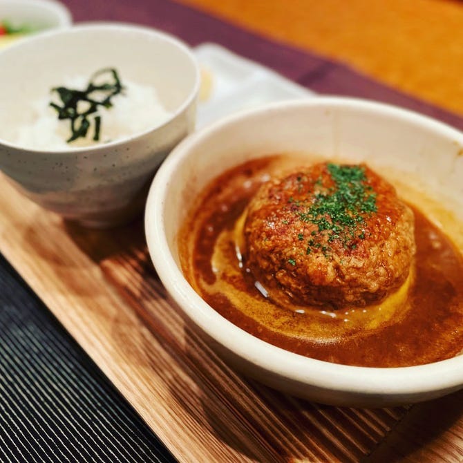 博多の煮込みハンバーグ メリッサ レモン 博多 ハンバーグ ぐるなび