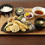 海老と野菜の天ぷら定食