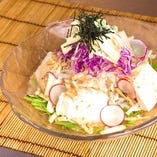 自家製豆腐の大根サラダ