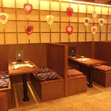 4名様用のBOX席。