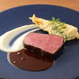 産直のお魚と神戸ビーフのダブルメイン　お料理5品とデザート2品のコース