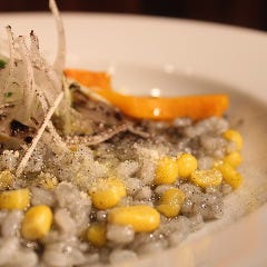 心斎橋 l’oiseau bleu お肉×オーガニック野菜＆ワイン_麻炭の野菜リゾット