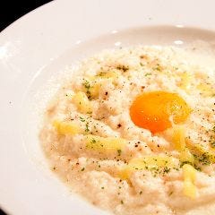 心斎橋 l’oiseau bleu お肉×オーガニック野菜＆ワイン_おからのチーズリゾット〜カルボナーラ風〜
