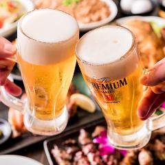 誰もが納得の生ビール付き飲み放題プランをご用意しました！