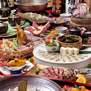 博多かんべえ 中洲邸_【1月~2月/150分飲み放題付】ゆったりと旬の食材を堪能する『山笠コース』全11品 8,000円