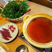 【要予約】河内鴨と蕎麦がきのクレソン鍋