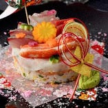 寿司ケーキ付きアニバーサリープラン　福籠（ふくろう）〈料理7品〉
