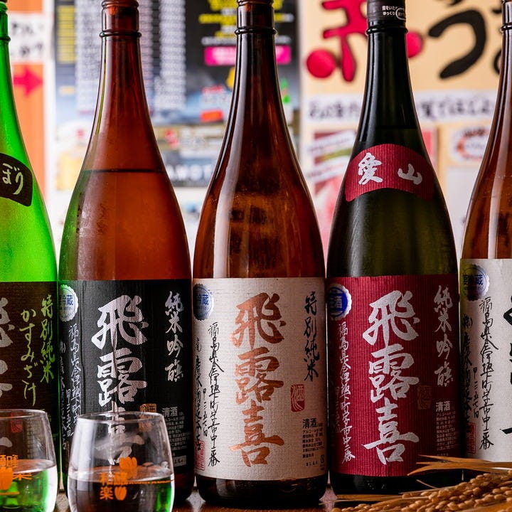 熊本の日本酒の数々。通常流通しない限定酒ALL450円
