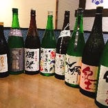 日本酒15種の他、芋や麦など焼酎19種と種類豊富にご用意！！