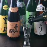 日本酒・焼酎は全国各地からの銘酒を厳選してお取り寄せしました