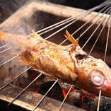 様々な旬魚介を炭火串焼きでお楽しみください。