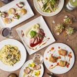 大皿シェアのコースはワイワイ女子会や合コンなどのシーンに最適