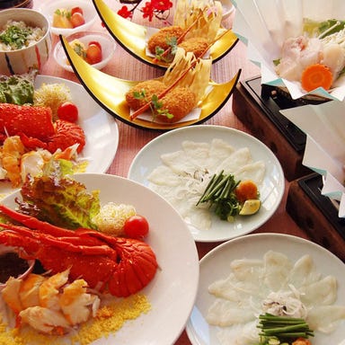 道頓堀 治兵衛_【豪華食材】季節会席『桜(さくら)』ふぐと伊勢海老を同時に楽しむ。てっさやってっちり、ふぐ飯 全9品