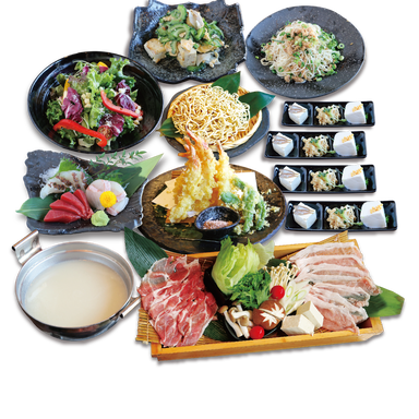 赤とんぼ_【沖縄満喫】【飲み放題120分付】あぐー豚しゃぶと厳選地産料理プラン