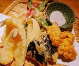 夏野菜と旬魚の天ぷら