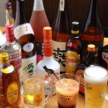 【飲み放題も充実】
定番ものから、焼酎・日本酒。カクテル等、豊富なラインナップ！ビールはプレミアムモルツとなります。ほとんどが飲み放題で、気兼ねなくお飲みいただけます。