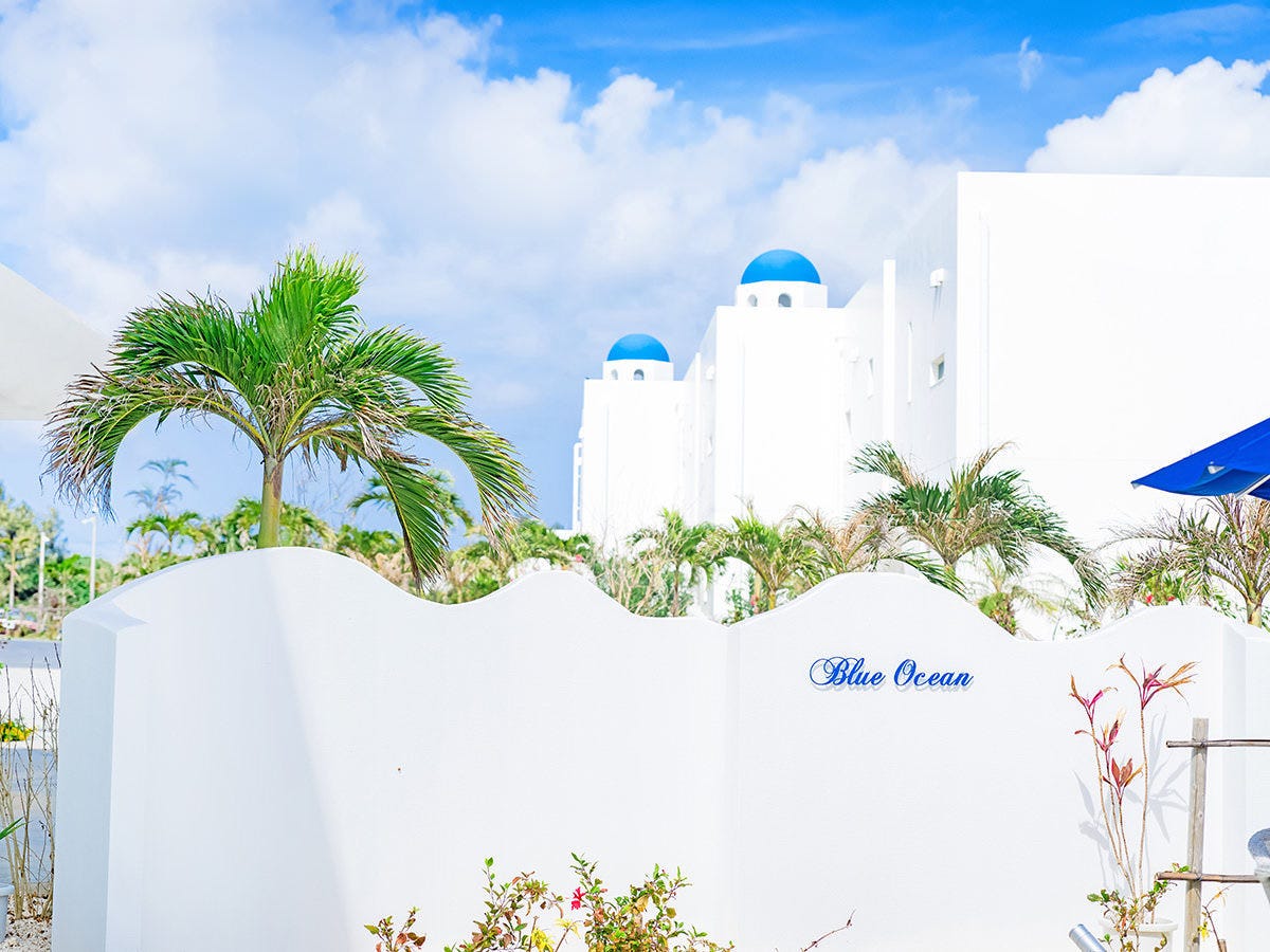 エーゲ海があるホテルブルーオーシャンの外観