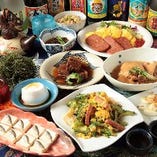 ぐるなび限定！沖縄料理満喫の食べ物コース4,320円(税込)