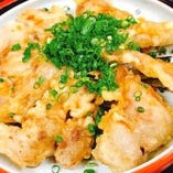 阿波豚の天ぷら ぶっかけネギおろしポン酢