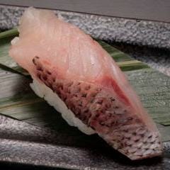江戸前黒むつ湯霜仕立て Black Gnomefish Yushimo Tsukuri Style