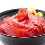 天然生本まぐろ極上鉄火丼 Wild raw tuna bowl
