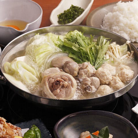 徳島県の地鶏【阿波尾鶏】の水炊き鍋コースをお楽しみください！