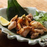 鶏もも肉塩焼き　柚子胡椒添え