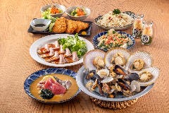 豪快！漁師の貝風呂コース！